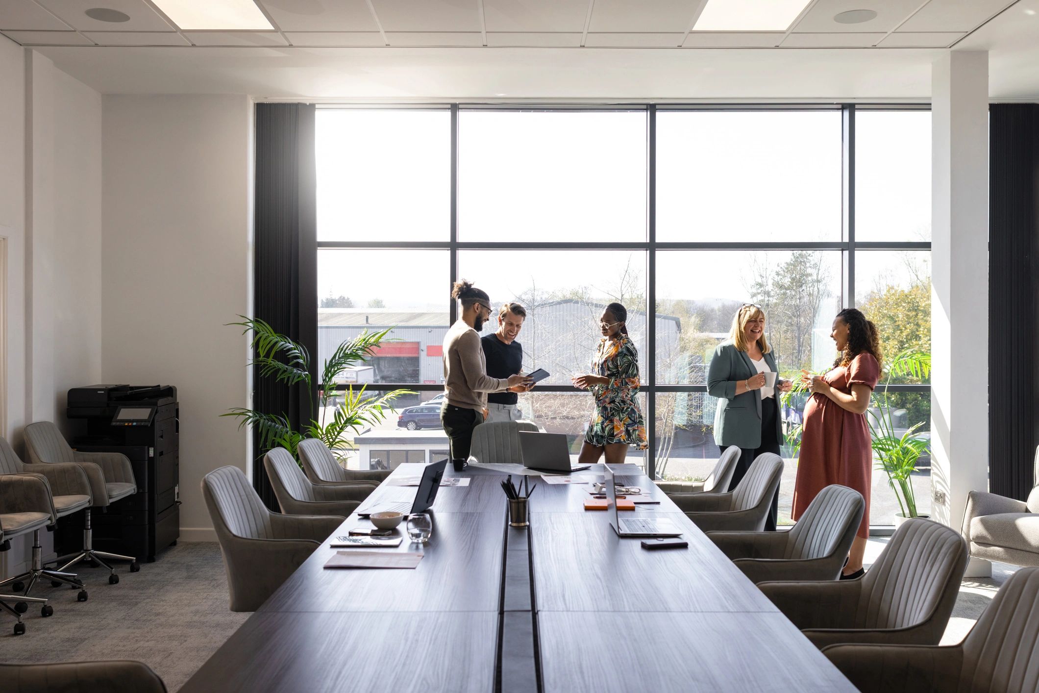 Business colleagues meeting in an office